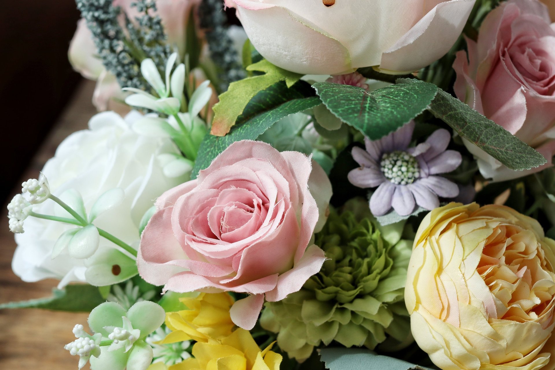 Beautiful artificial rose arrangements