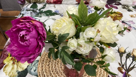 Beautiful artificial flowers